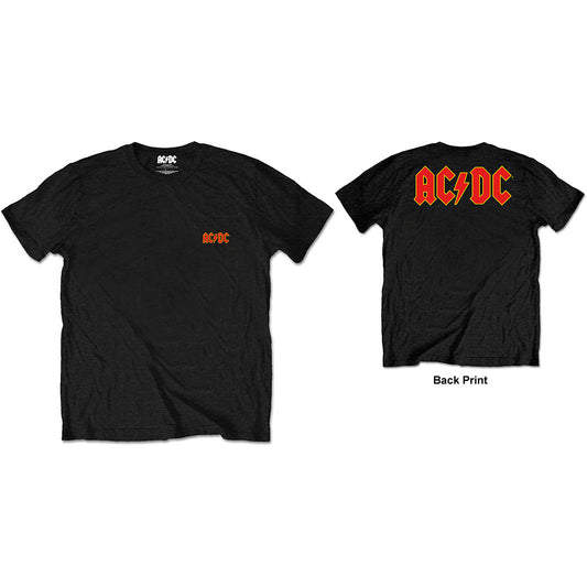 AC/DC Unisex T-Shirt: Logo (Back Print/Retail Pack) T-Shirt