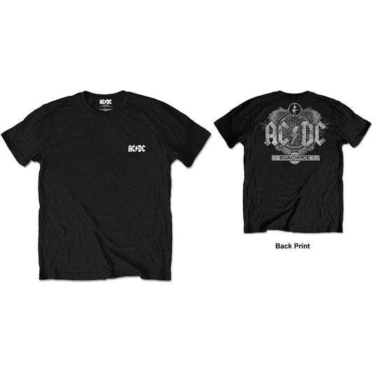 AC/DC Unisex T-Shirt: Black Ice (Back Print/Retail Pack) T-Shirt