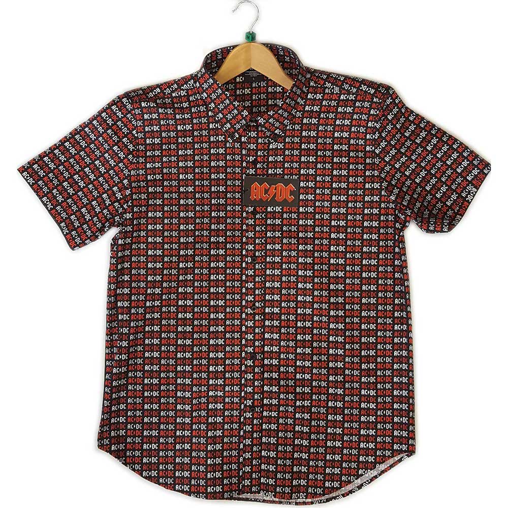 AC/DC Unisex Casual Shirt: Logo (All Over Print) Casual Shirt