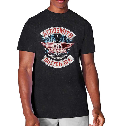 Aerosmith Unisex T-Shirt: Boston Pride (Wash Collection) T-Shirt