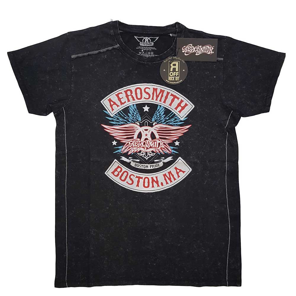 Aerosmith Unisex T-Shirt: Boston Pride (Wash Collection) T-Shirt