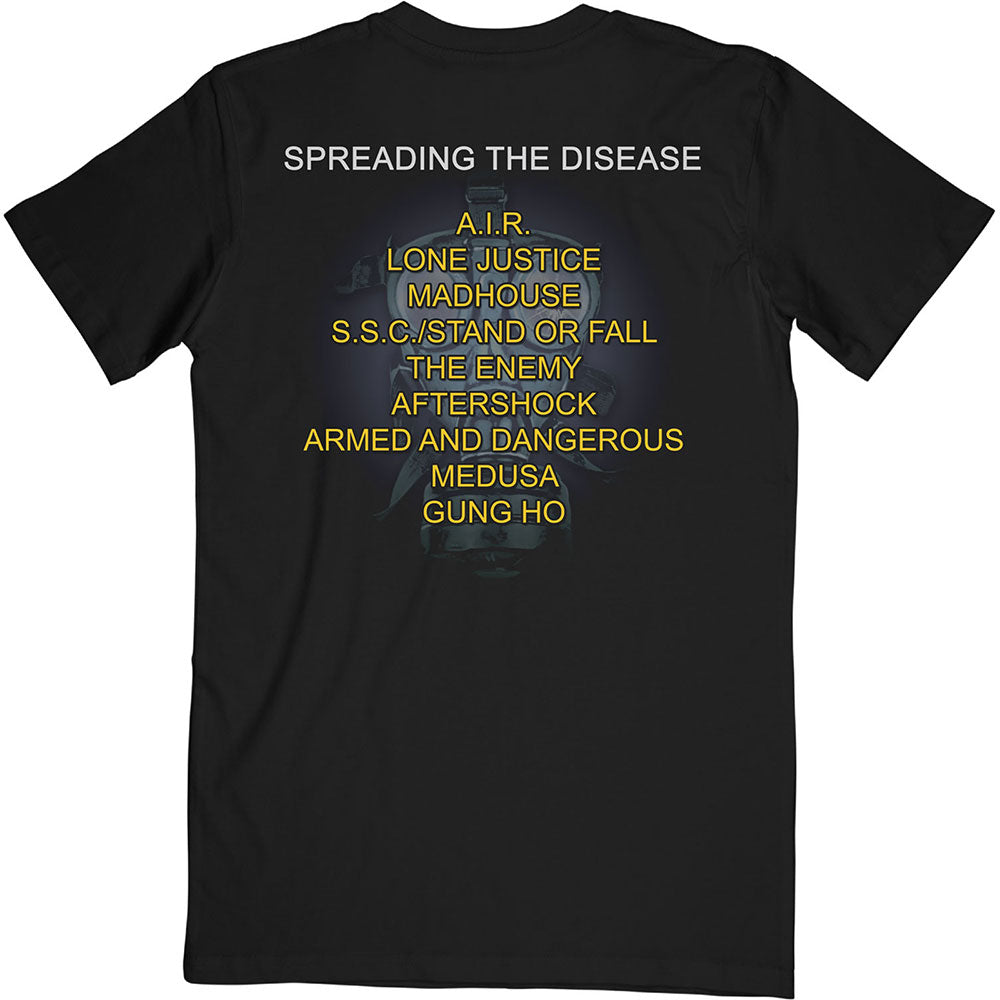 Anthrax Unisex T-Shirt: Spreading The Disease Track list (Back Print) T-Shirt