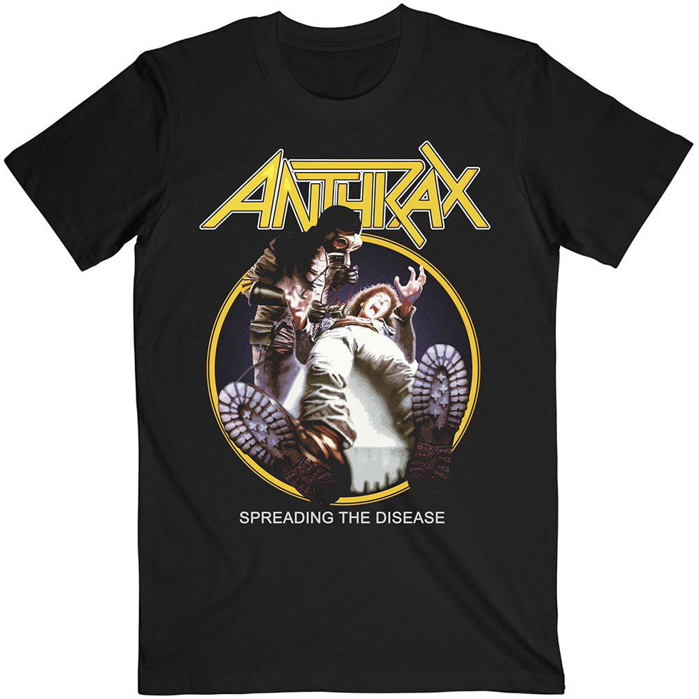 Anthrax Unisex T-Shirt: Spreading The Disease Track list (Back Print) T-Shirt