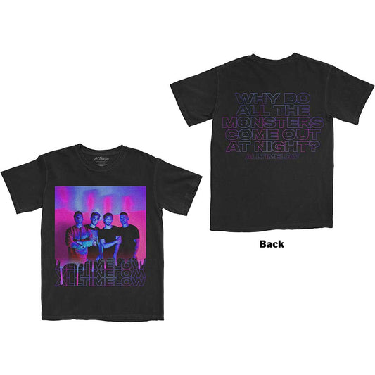 All Time Low Unisex T-Shirt: Blurry Monster (Back Print) T-Shirt