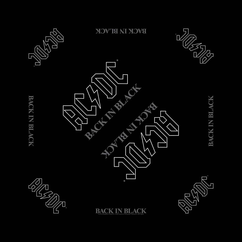 AC/DC Unisex Bandana: Back in Black Bandana