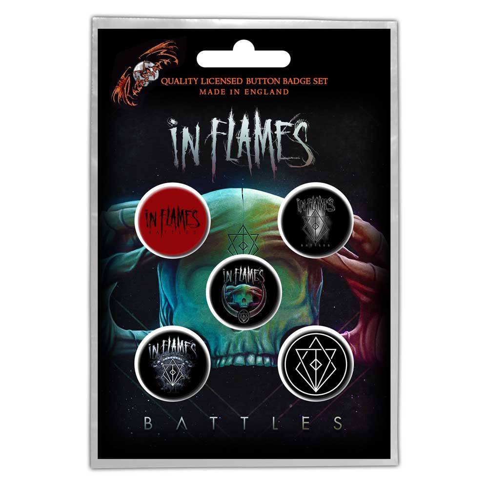 In Flames Button Badge Pack: Battles (Retail Pack) Set knoopspelden