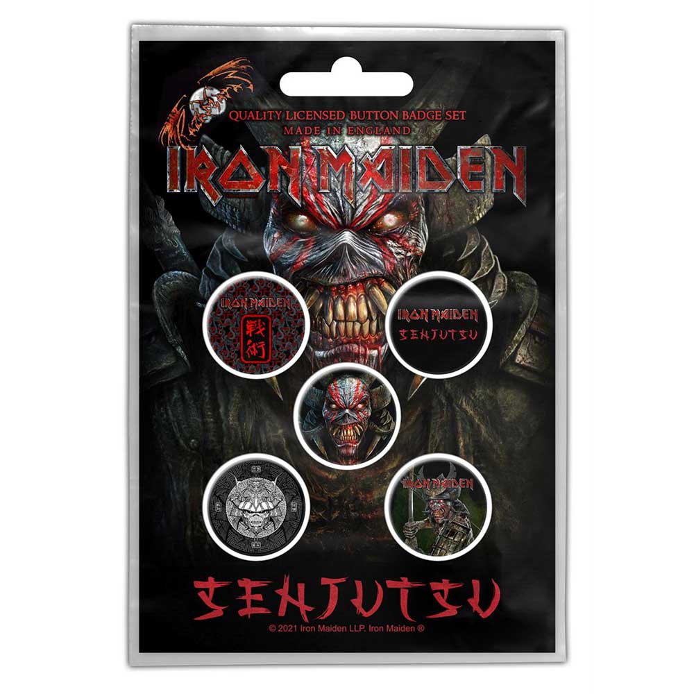 Iron Maiden Button Badge Pack: Senjutsu (Retail Pack) Set knoopspelden