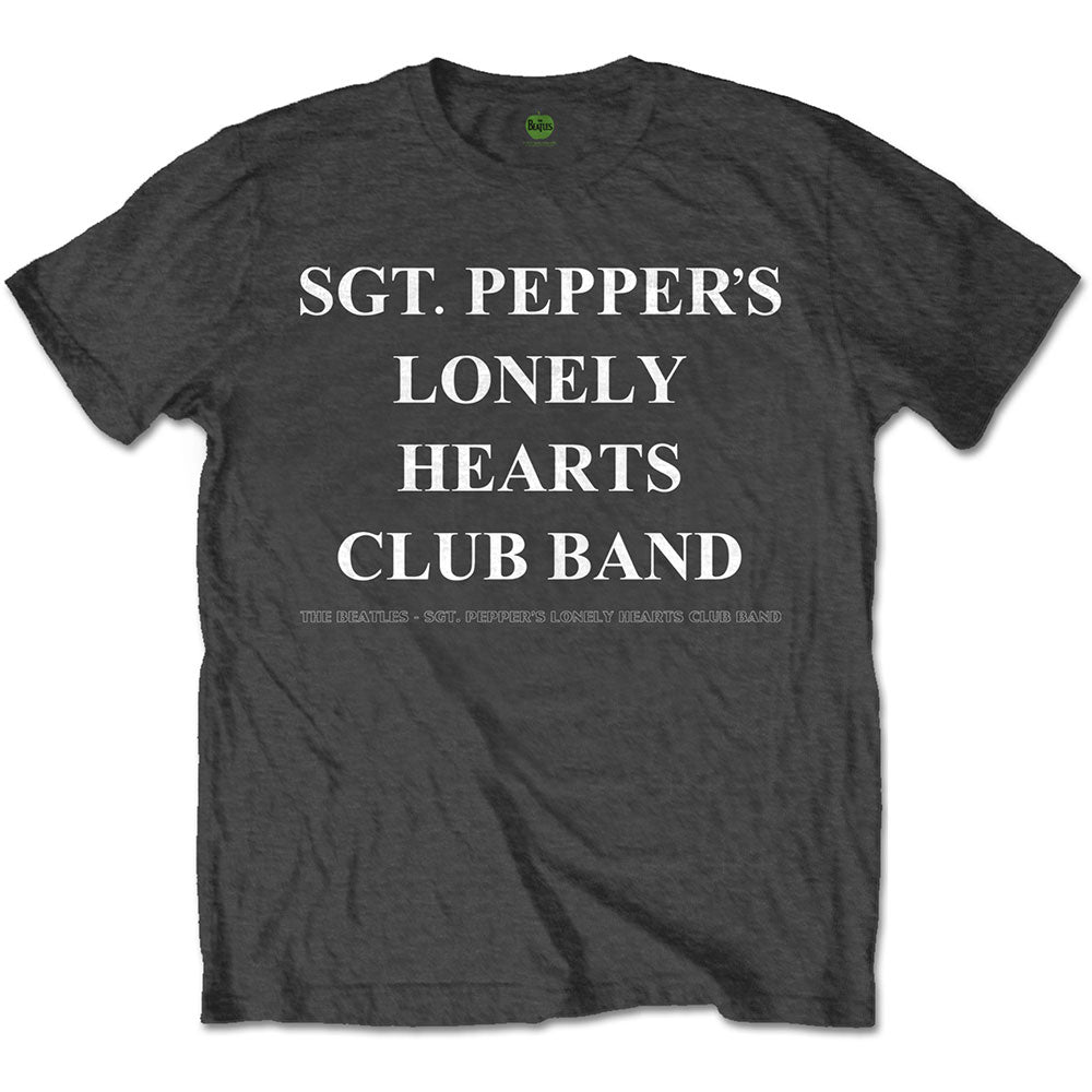 The Beatles Unisex T-Shirt: SPLHCB with Drum (Back Print) T-Shirt