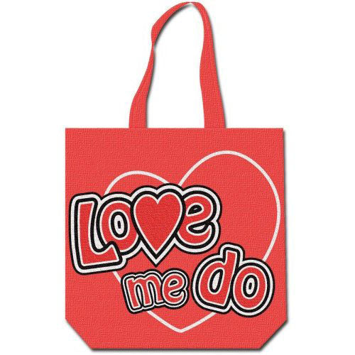 The Beatles Cotton Tote Bag: Love me do (Back Print) Katoenen draagtas