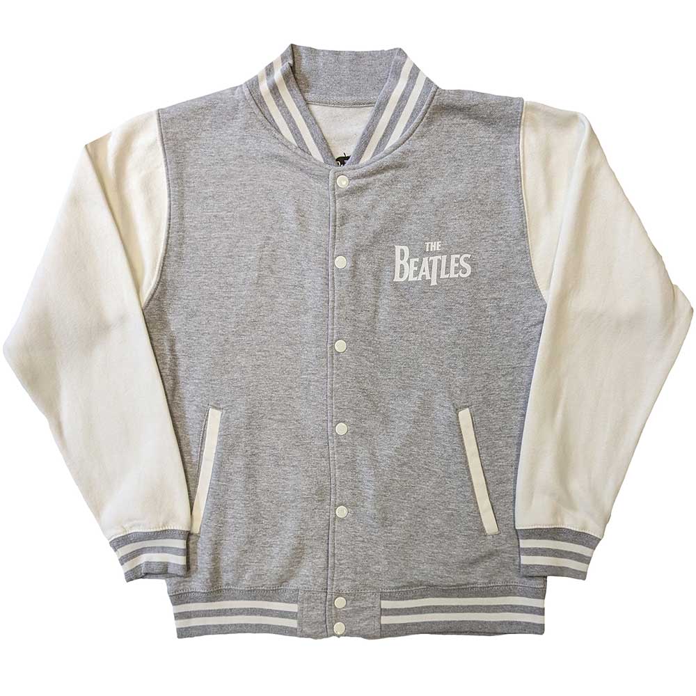 The Beatles Unisex Varsity Jacket: Drop T Logo (Back Print) Varsity-jas
