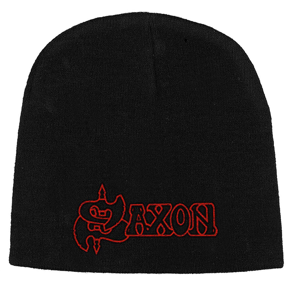 Saxon Unisex Beanie Hat: Logo Muts