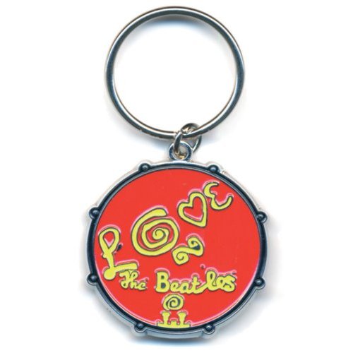 The Beatles Keychain: Love Drum (Enamel In-fill) Sleutelhanger