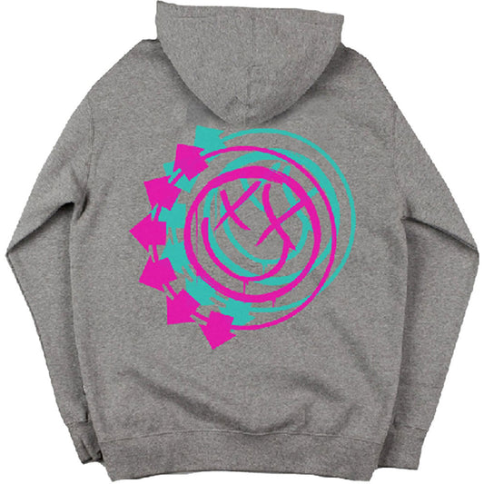 Blink-182 Unisex Zipped Hoodie: Double Six Arrow Smile (Back Print) Ritshoodie
