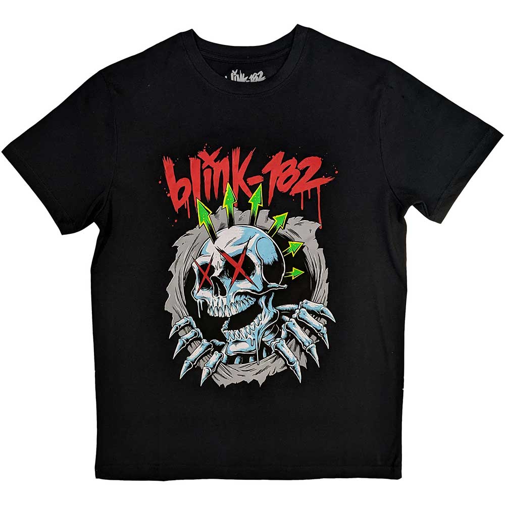 Blink-182 Unisex T-Shirt: Six Arrow Skull T-Shirt