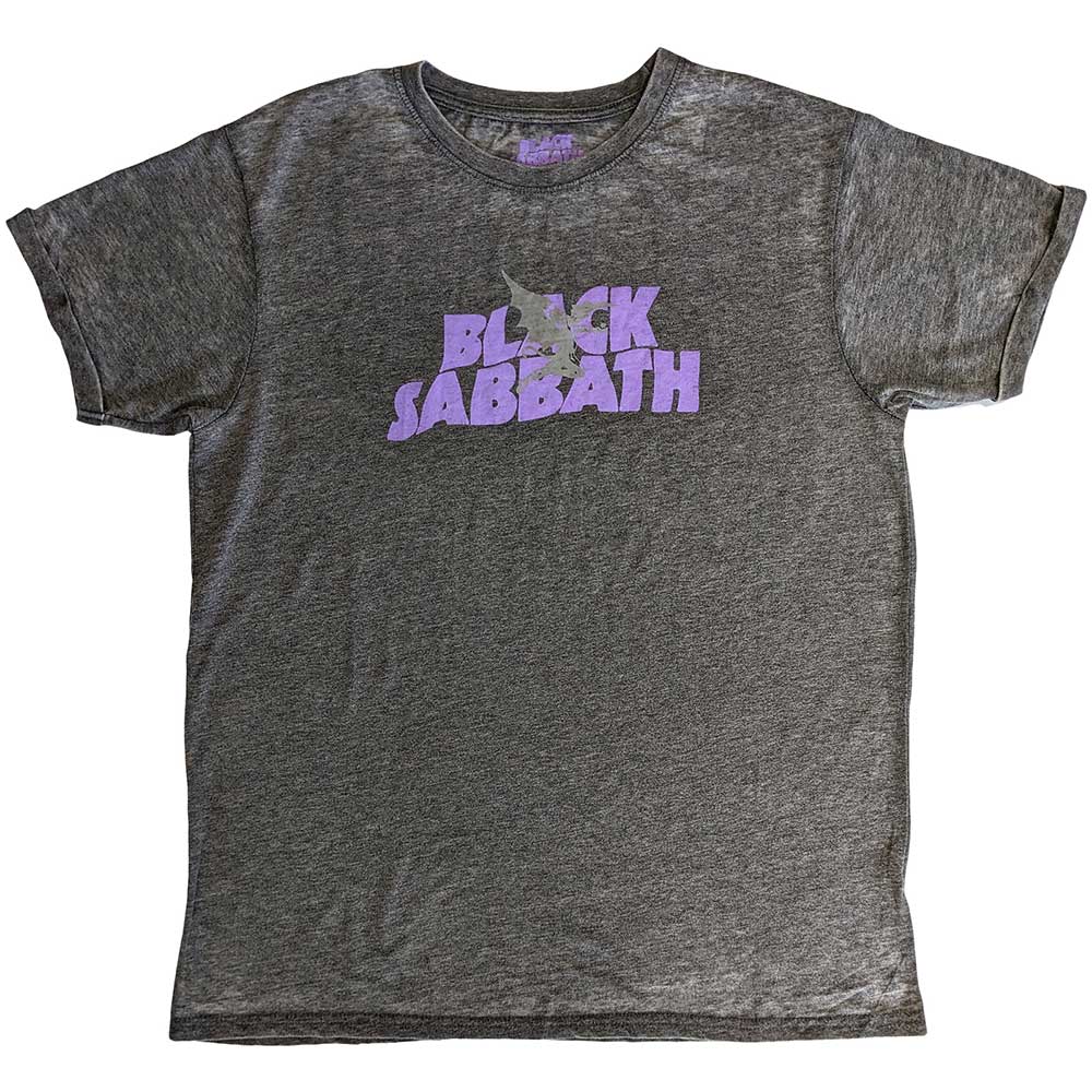 Black Sabbath Unisex T-Shirt: Logo & Daemon (Burnout) T-Shirt