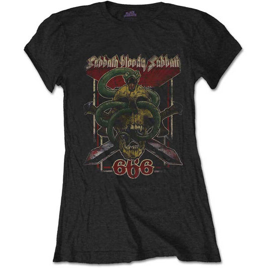 Black Sabbath Ladies T-Shirt: Bloody Sabbath 666 T-Shirt