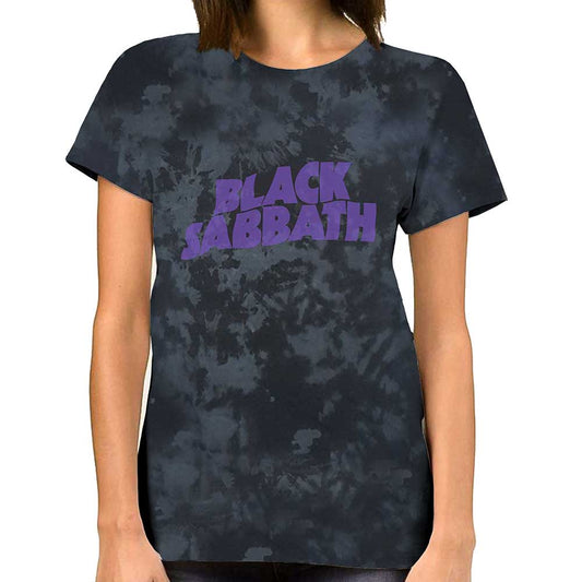 Black Sabbath Unisex T-Shirt: Wavy Logo (Wash Collection) T-Shirt