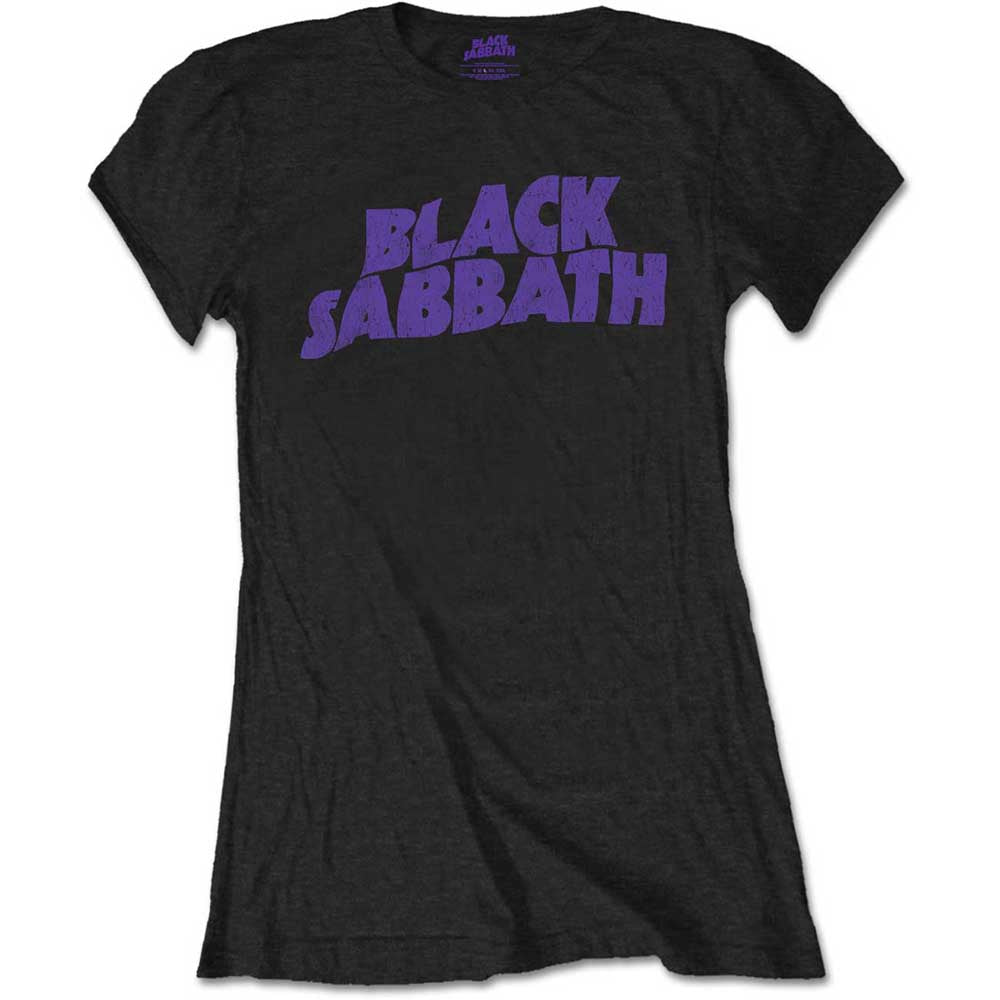 Black Sabbath Ladies T-Shirt: Wavy Logo Vintage (Retail Pack) T-Shirt