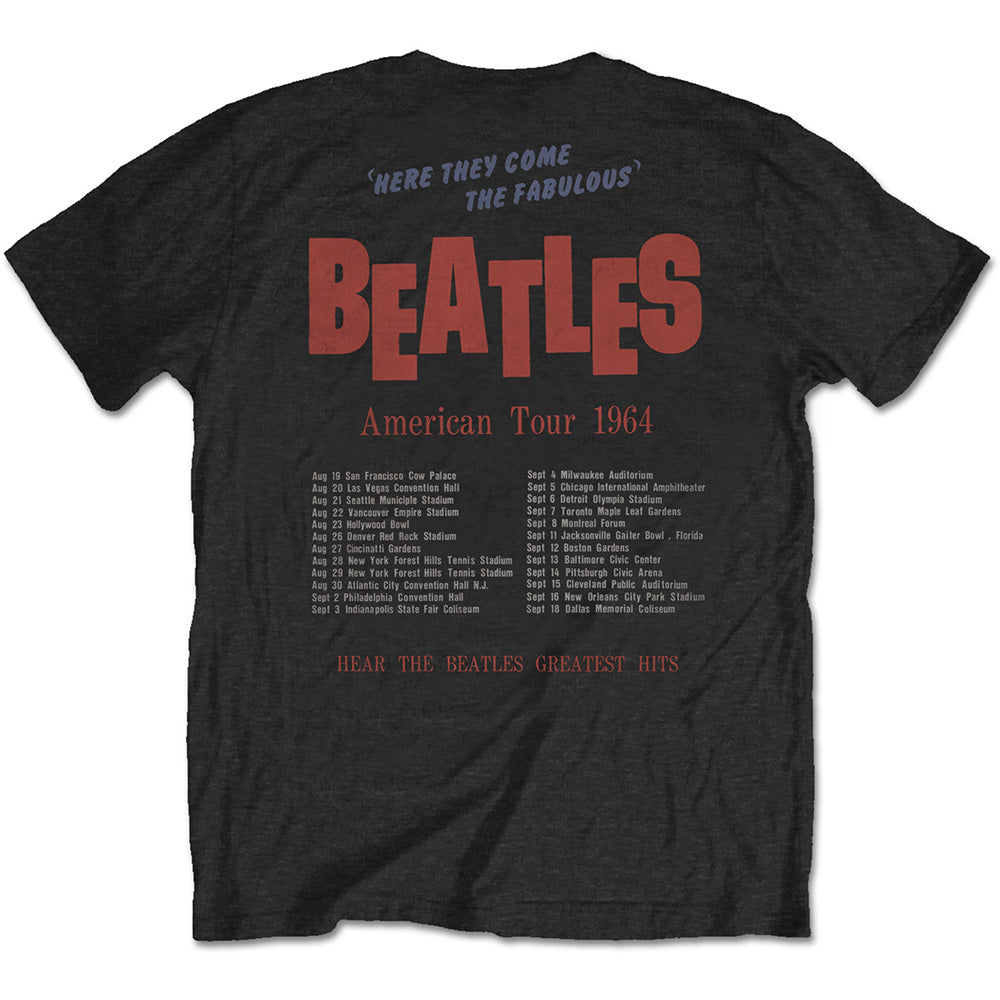 The Beatles Unisex T-Shirt: American Tour 1964 (Back Print) T-Shirt