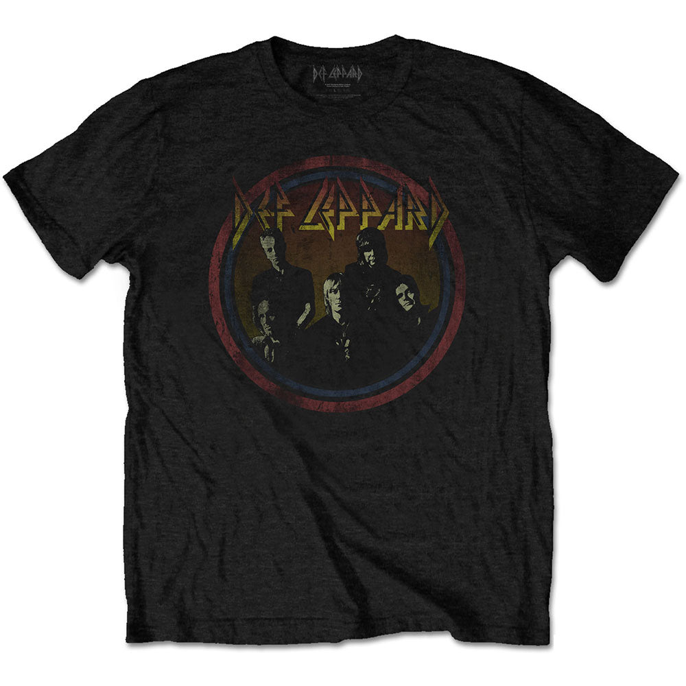Def Leppard Unisex T-Shirt: Vintage Circle T-Shirt