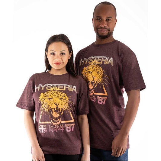 Def Leppard Unisex T-Shirt: Hysteria World Tour (Back Print) T-Shirt