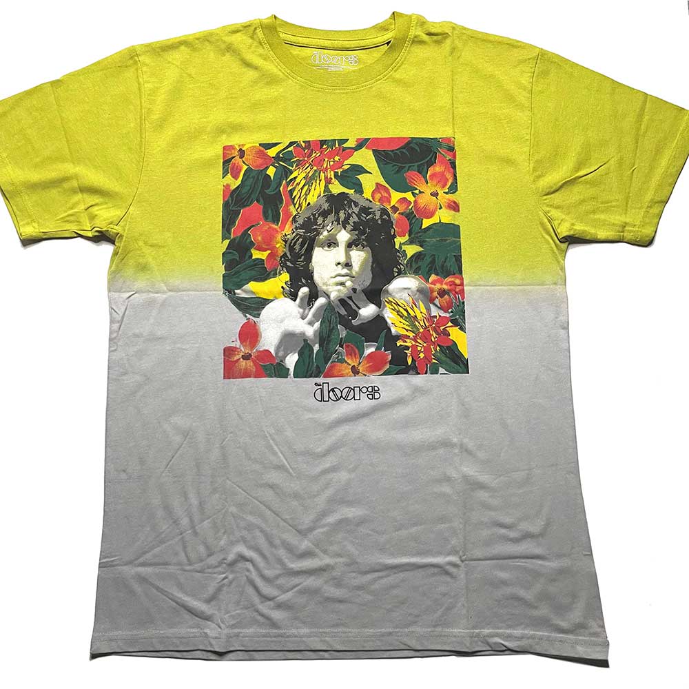 The Doors Unisex T-Shirt: Floral Square (Wash Collection) T-Shirt