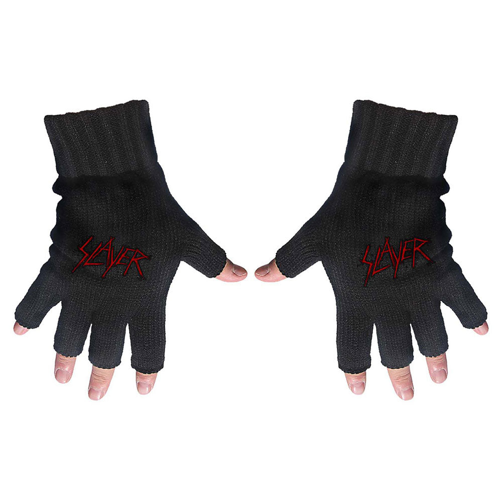 Slayer Unisex Fingerless Gloves: Scratched Logo Vingerloze handschoenen
