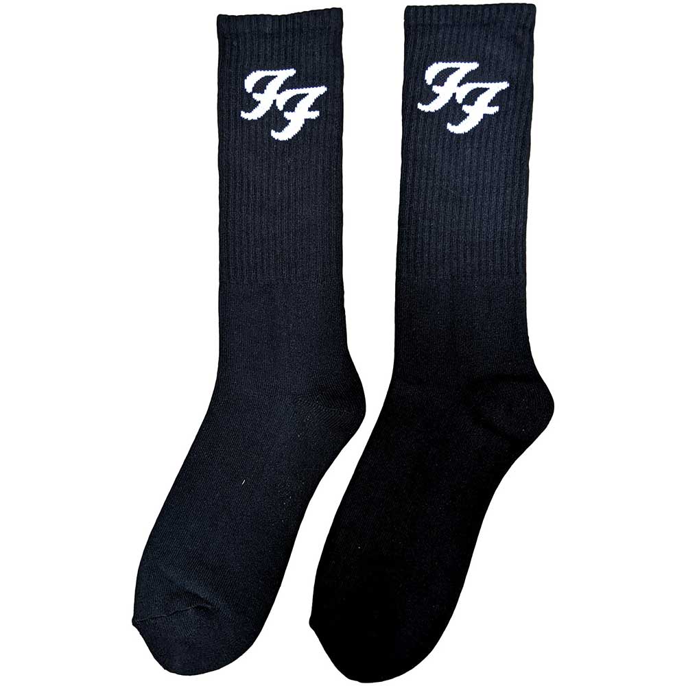 Foo Fighters Unisex Socks: White FF (Ex-Tour) Socks