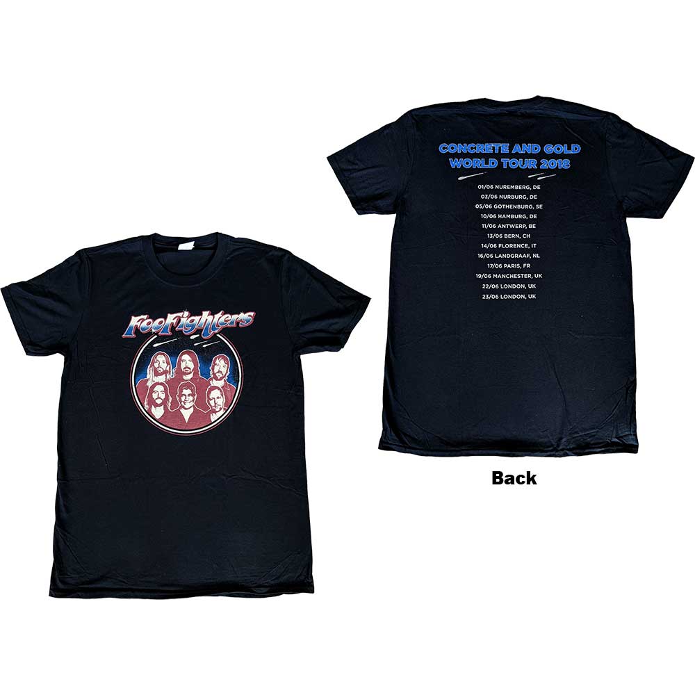 Foo Fighters Unisex T-Shirt: Classic Photo (Back Print) (Ex-Tour) T-Shirt