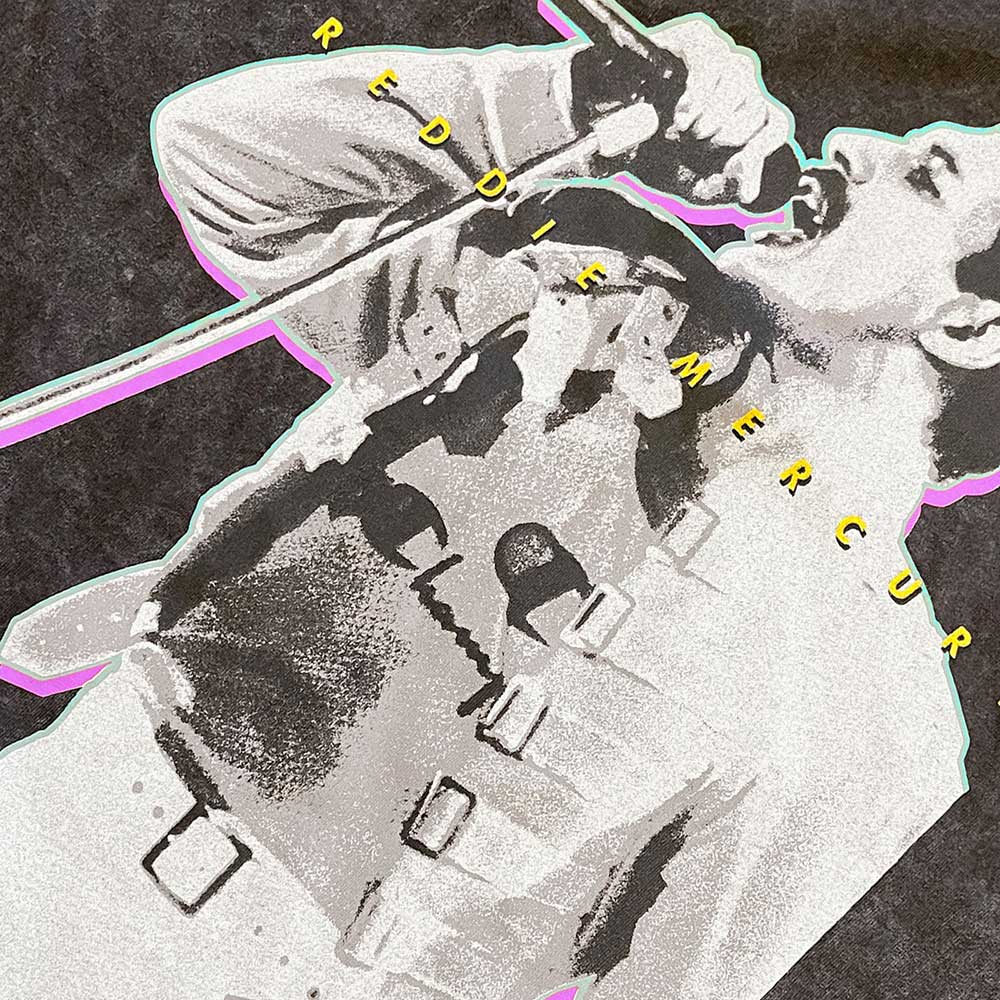 Freddie Mercury Unisex T-Shirt: Glow (Wash Collection) T-Shirt