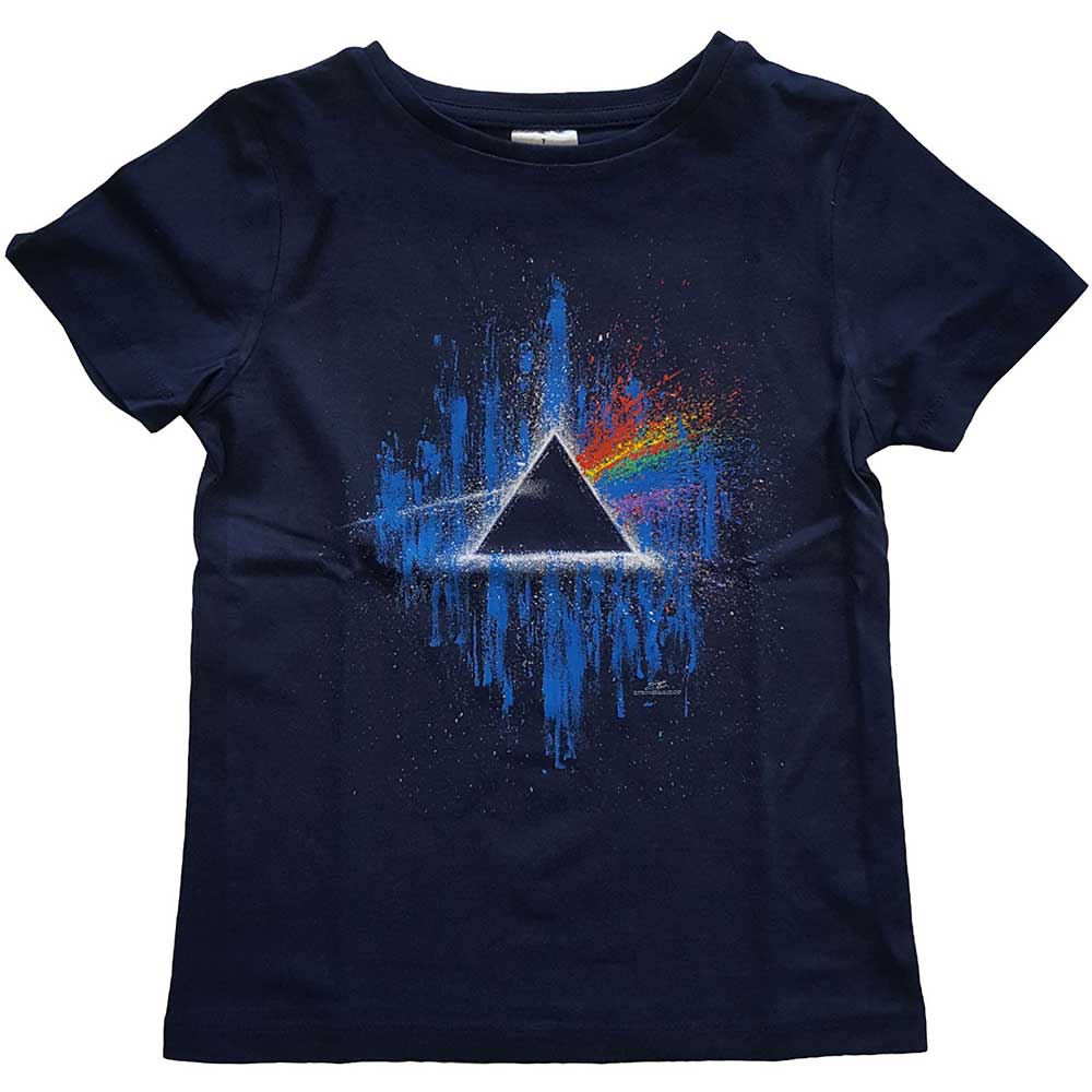 Pink Floyd Kids T-Shirt: Dark Side of the Moon Blue Splatter T-Shirt