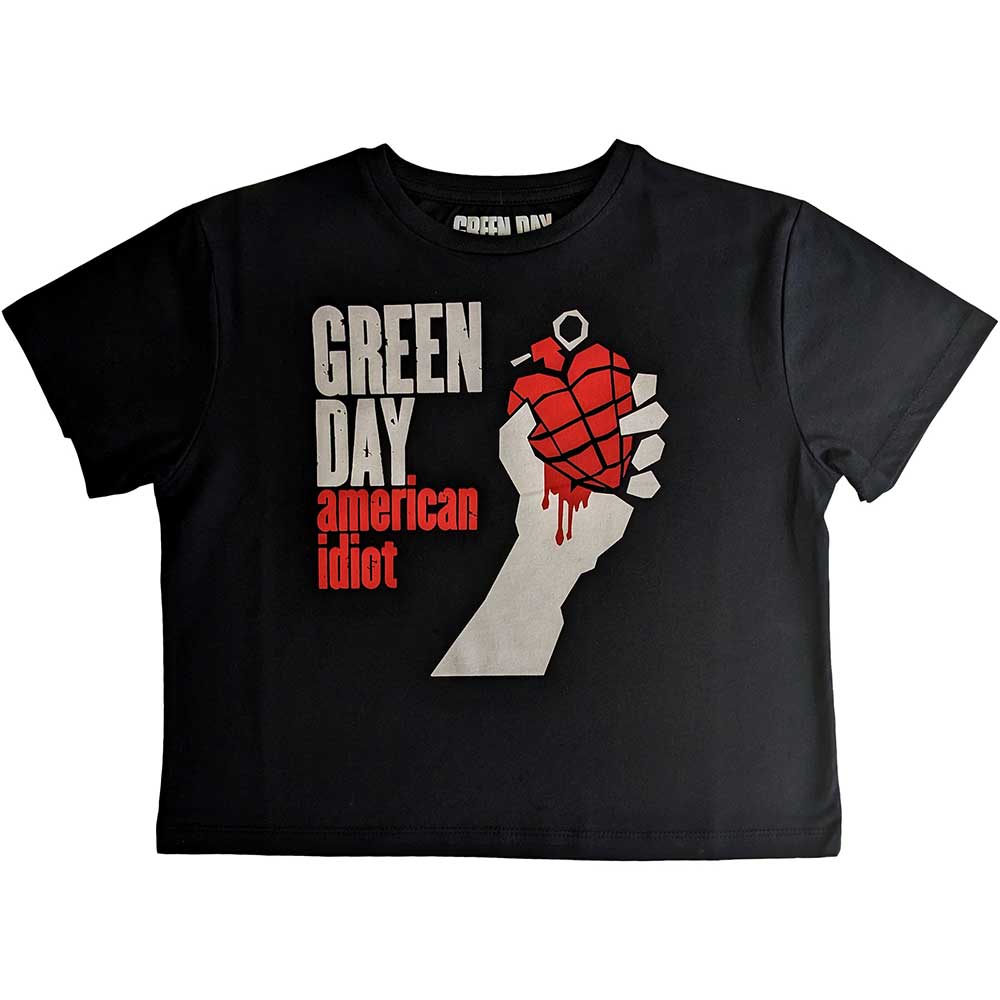 Green Day Ladies Crop Top: American Idiot Crop Top