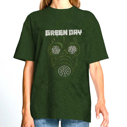 Green Day Unisex T-Shirt: Gas Mask (Wash Collection) T-Shirt