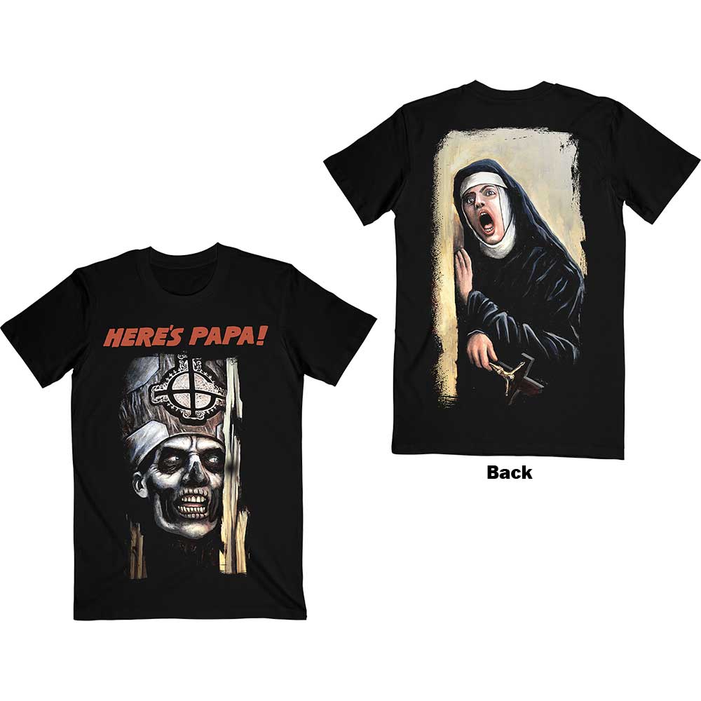 Ghost Unisex T-Shirt: Here's Papa (Back Print) T-Shirt