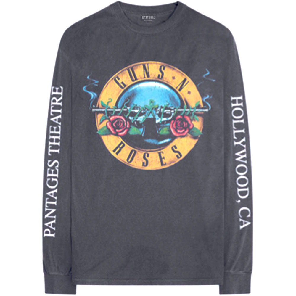 Guns N' Roses Unisex Long Sleeve T-Shirt: Hollywood Tour (Back & Sleeve Print) Long Sleeve T-Shirt