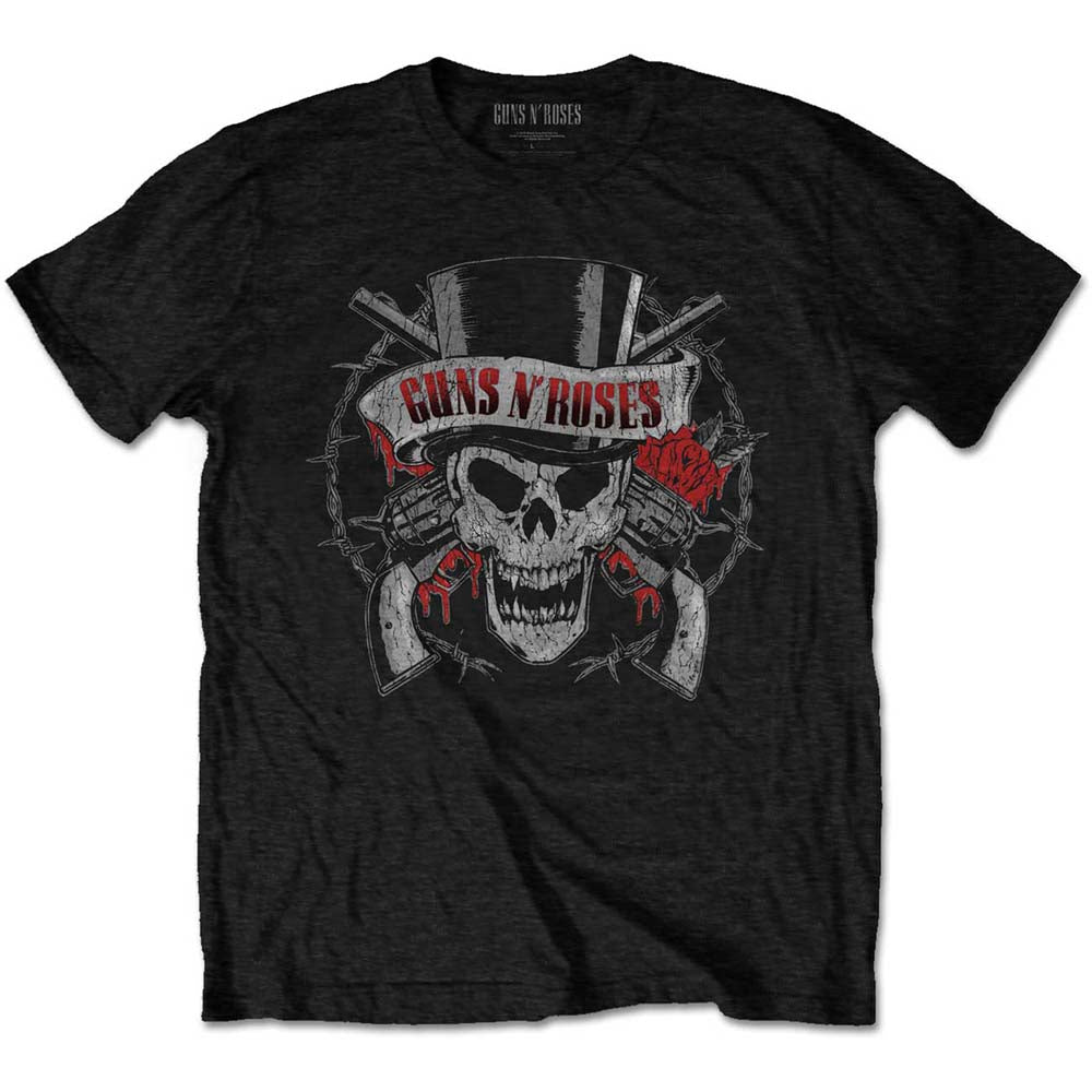 Guns N' Roses Unisex T-Shirt: Distressed Skull T-Shirt
