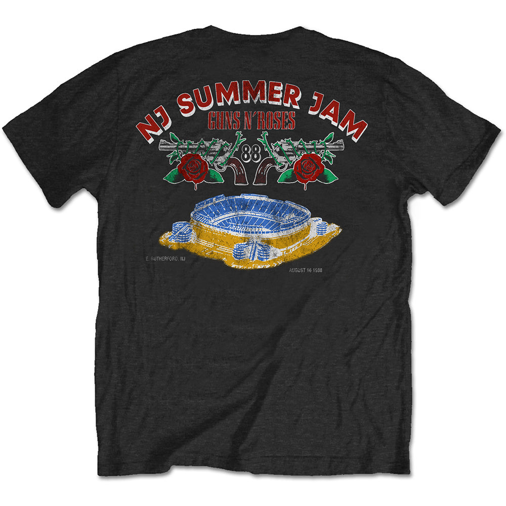 Guns N' Roses Unisex T-Shirt: NJ Summer Jam 1988 (Back Print) T-Shirt