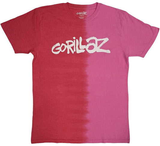 Gorillaz Unisex T-Shirt: Two-Tone Brush Logo (Wash Collection) T-Shirt