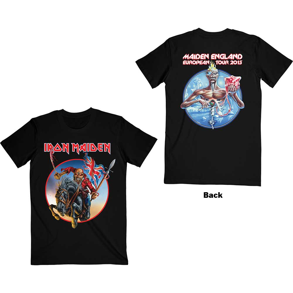 Iron Maiden Unisex T-Shirt: Euro Tour (Back Print) T-Shirt