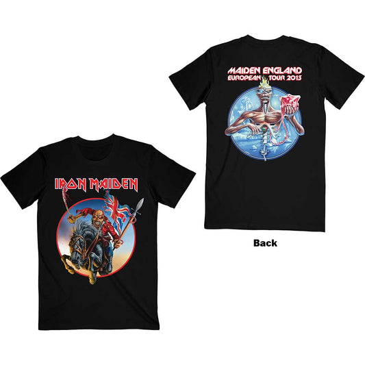 Iron Maiden Unisex T-Shirt: Euro Tour (Back Print) T-Shirt