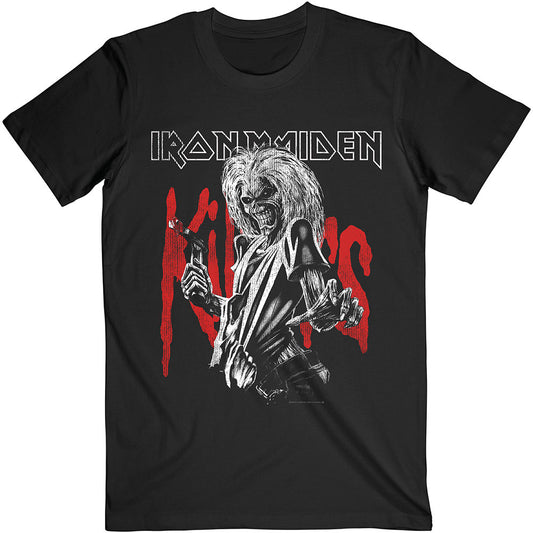 Iron Maiden Unisex T-Shirt: Killers Eddie Large Graphic Distress T-Shirt