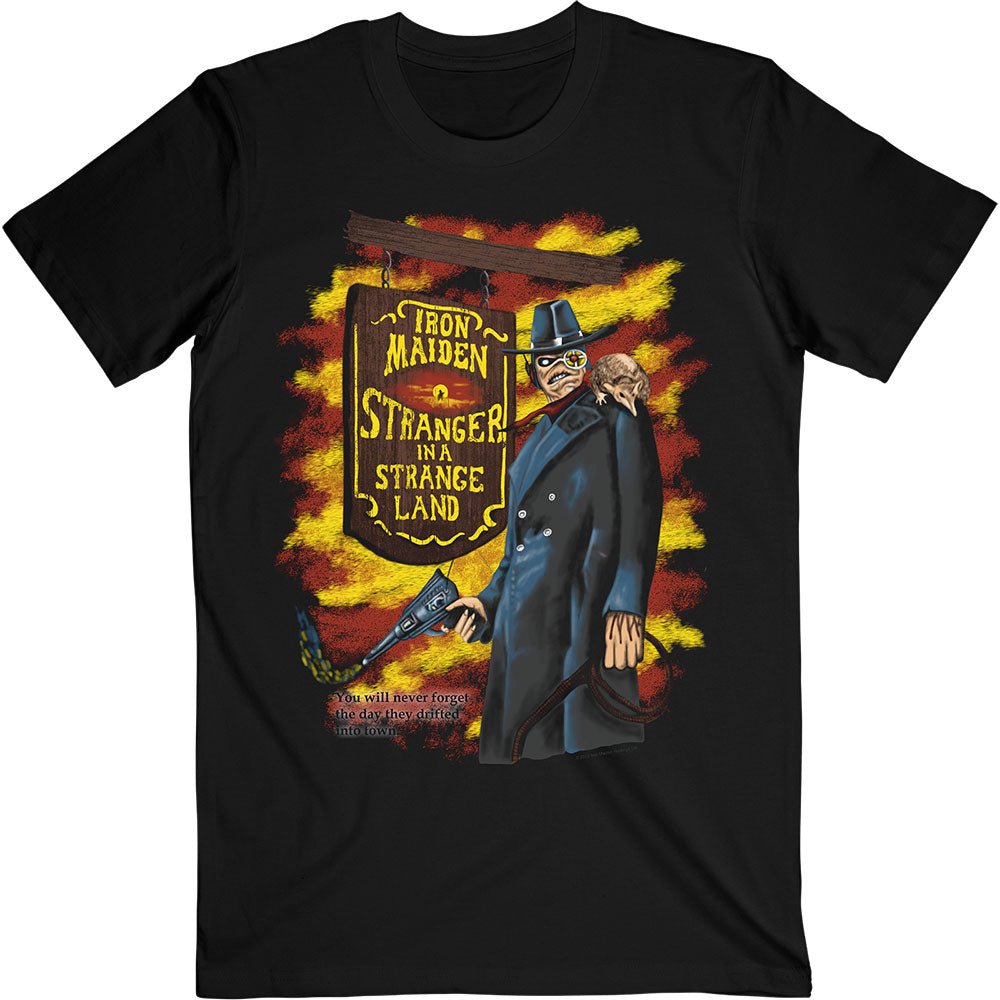 Iron Maiden Unisex T-Shirt: Stranger In A Strange Land (Back Print) T-Shirt