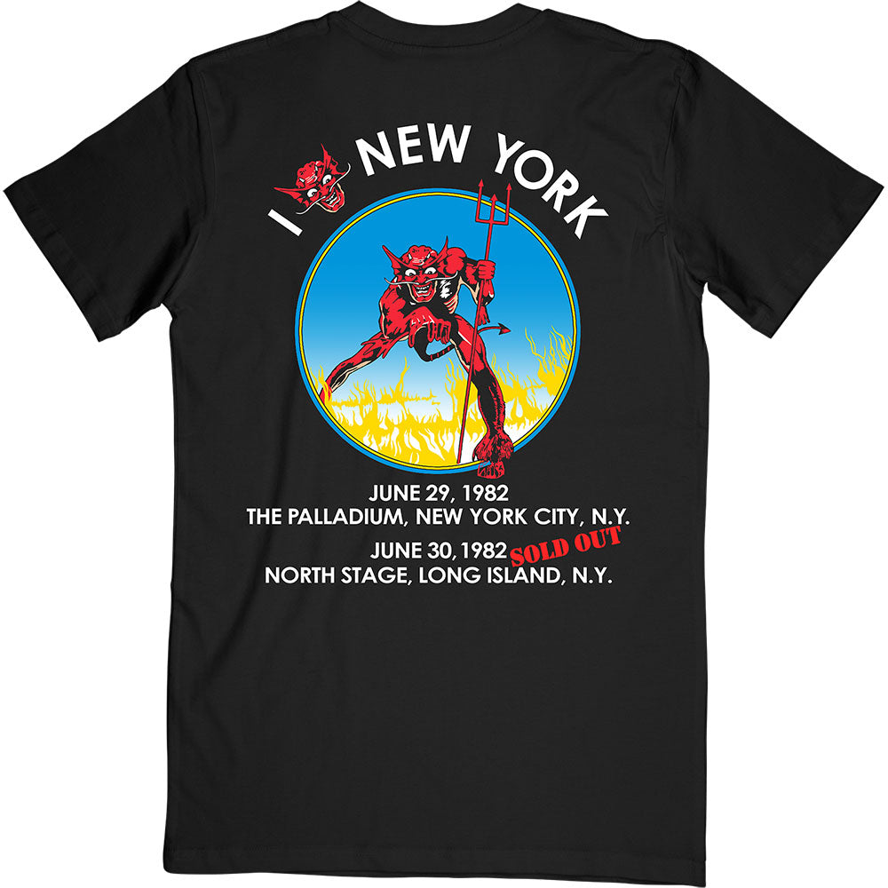 Iron Maiden Unisex T-Shirt: The Beast In New York (Back Print) T-Shirt