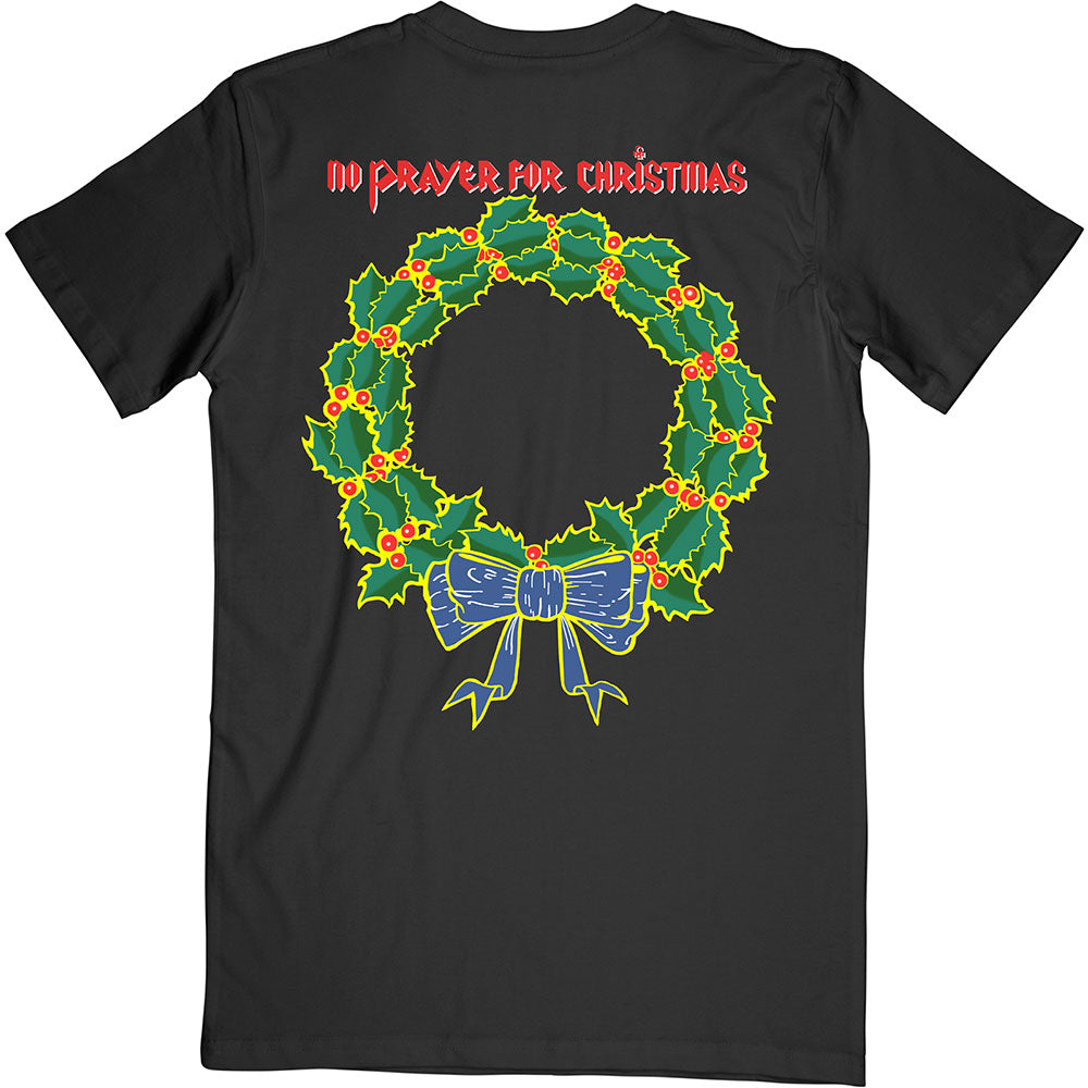 Iron Maiden Unisex T-Shirt: No Prayer For Christmas (Back Print) T-Shirt
