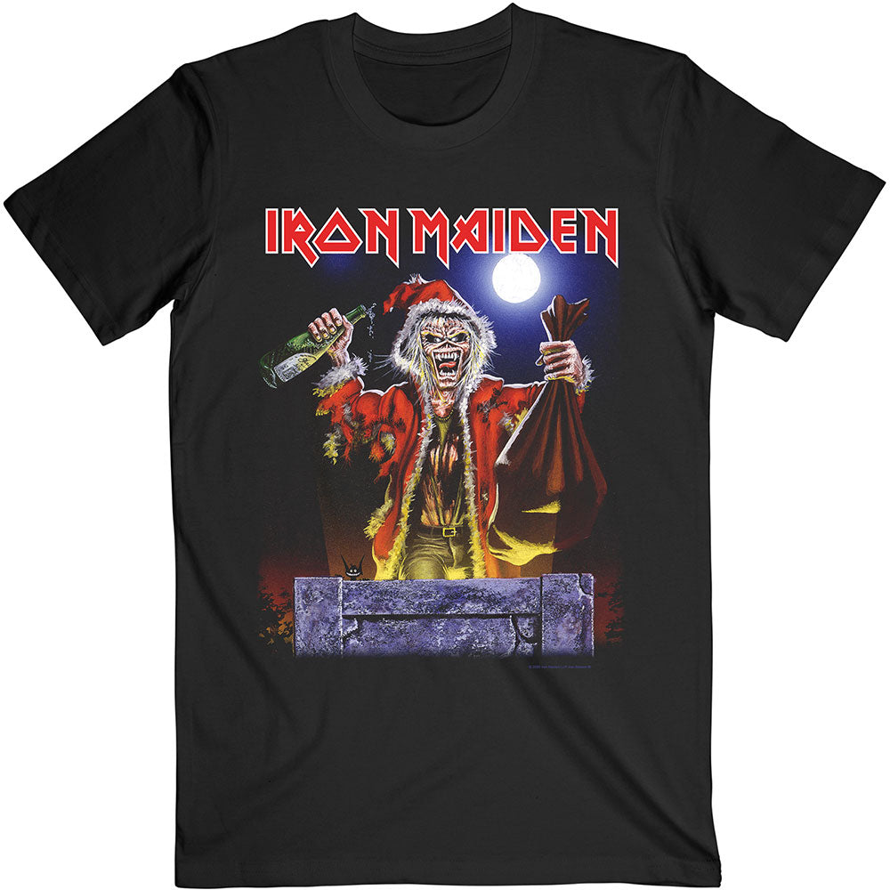 Iron Maiden Unisex T-Shirt: No Prayer For Christmas (Back Print) T-Shirt
