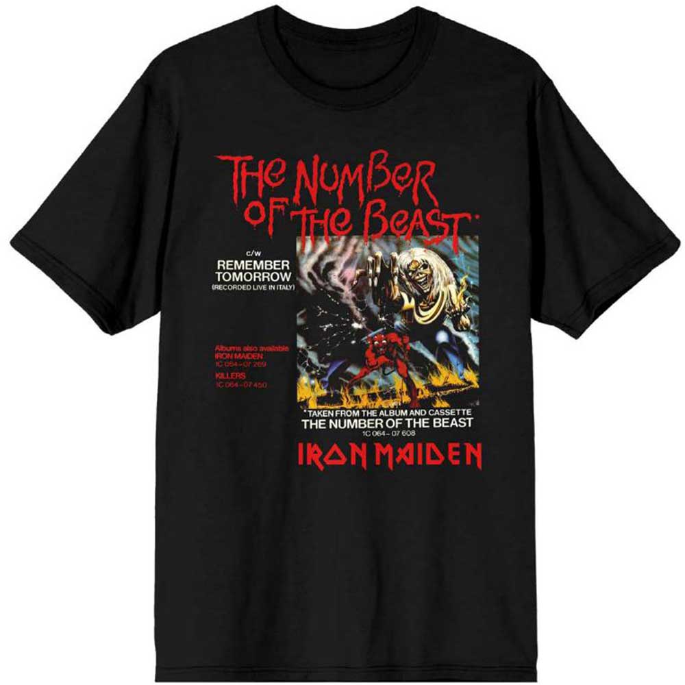 Iron Maiden Unisex T-Shirt: Number Of The Beast Vinyl Promo Sleeve T-Shirt