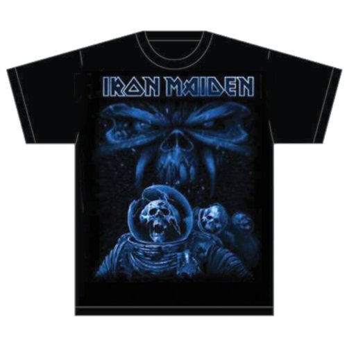 Iron Maiden Unisex T-Shirt: Final Frontier Blue Album Spaceman T-Shirt