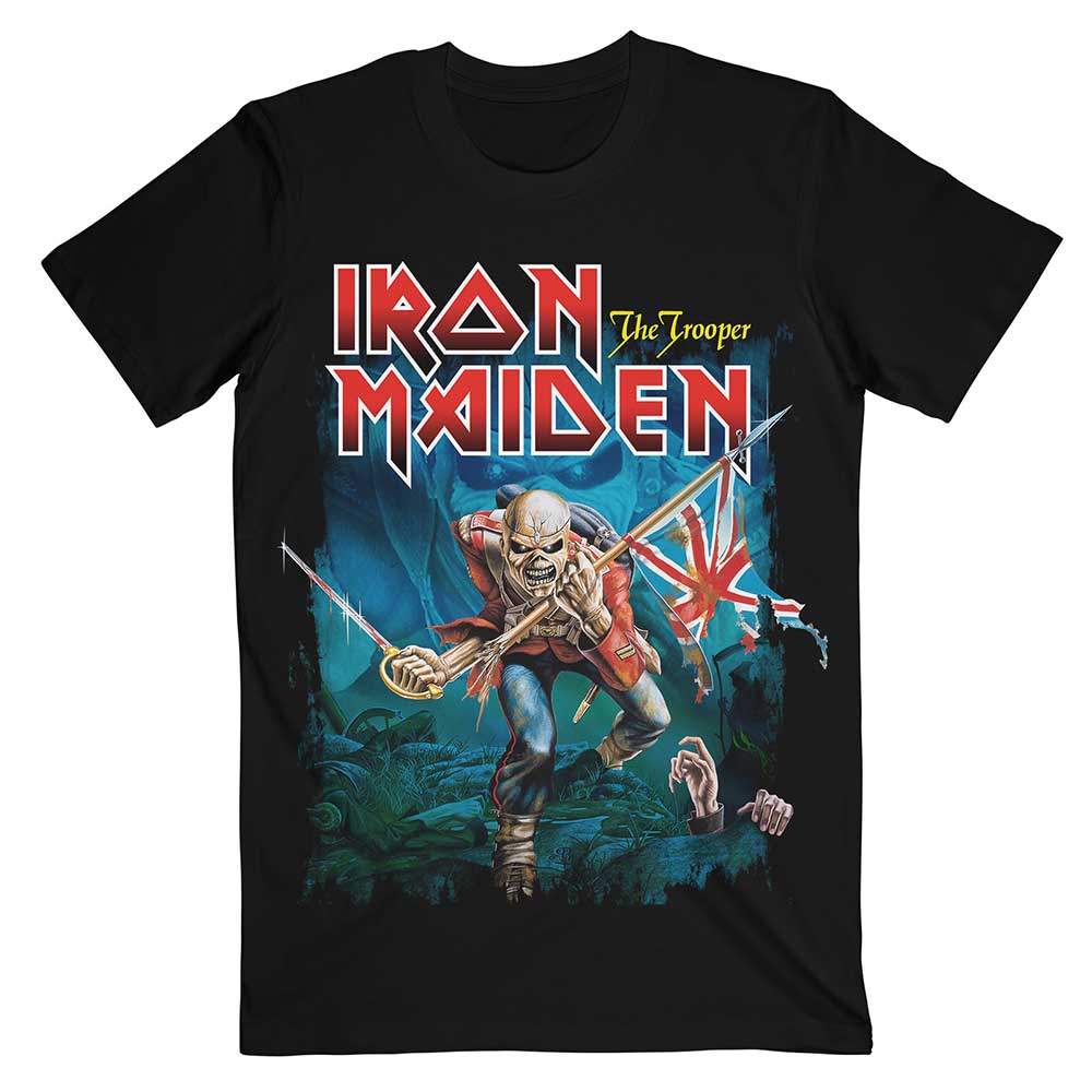 Iron Maiden Unisex T-Shirt: Trooper Eddie Large Eyes T-Shirt
