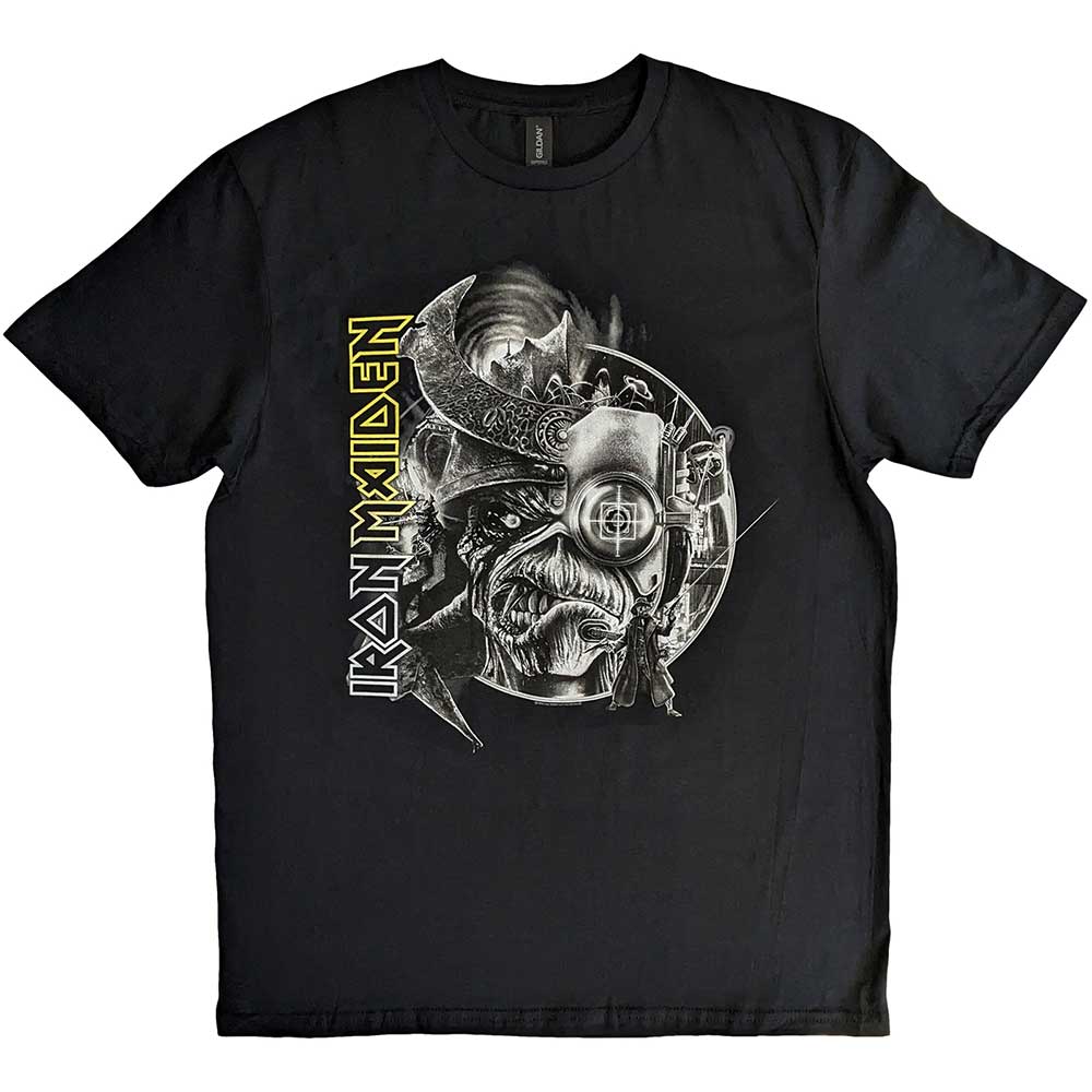 Iron Maiden Unisex T-Shirt: The Future Past Tour '23 Greyscale T-Shirt
