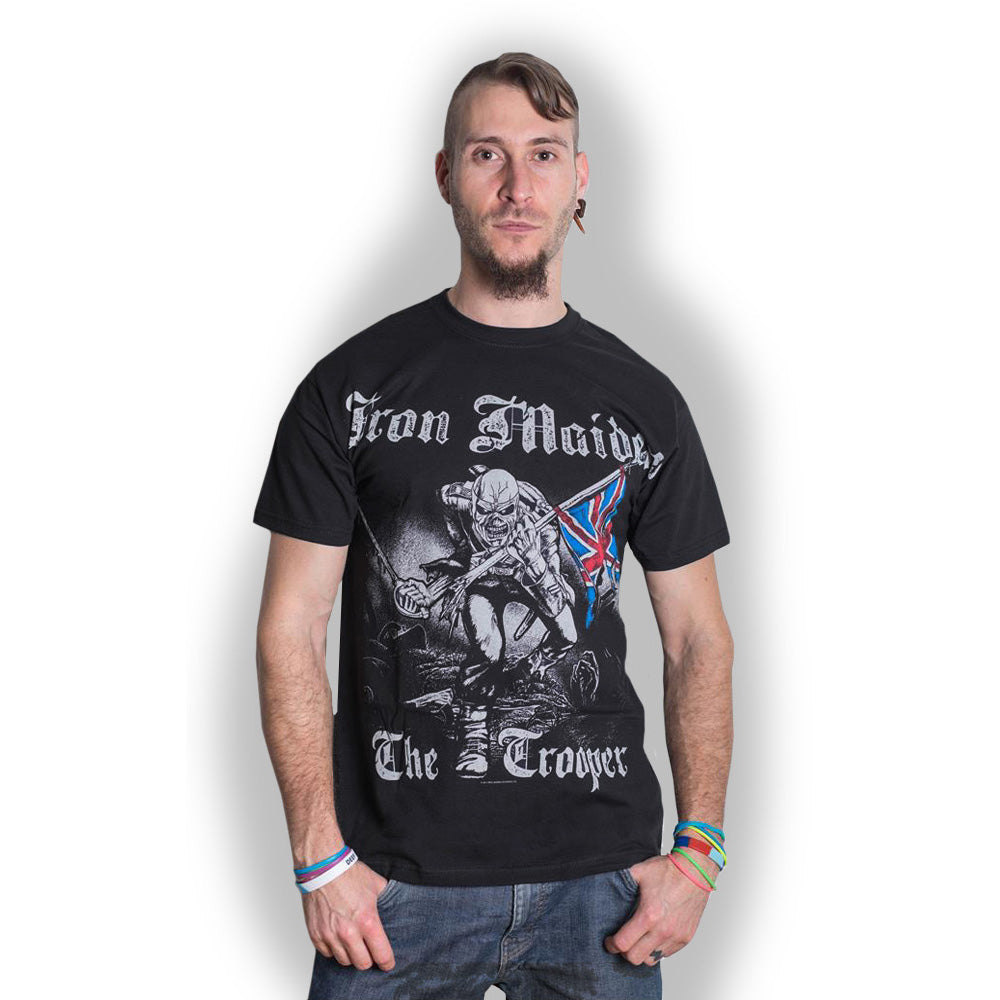 Iron Maiden Unisex T-Shirt: Sketched Trooper (Back Print) T-Shirt